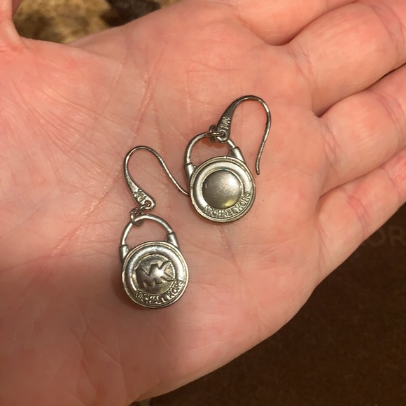 EUC Michael Kors Gold or Silver Lock Dangle Earrings - Picture 8 of 8